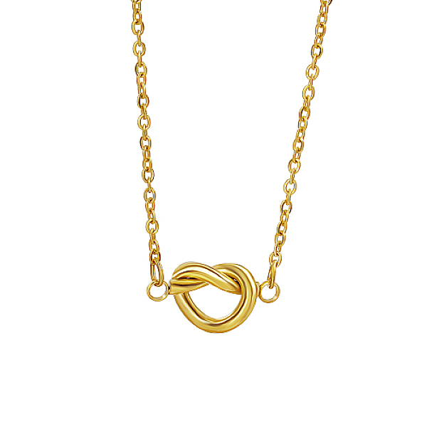 PandaHall Stainless Steel Pendant Necklaces for Women, Knot, Real 18K Gold Plated, 15.75 inch(40cm) Stainless Steel Twist
PandaHall Stainless Steel Pendant Necklaces for Women, Knot, Real 18K Gold Plated, 15.75 inch(40cm) Stainless Steel Twist
