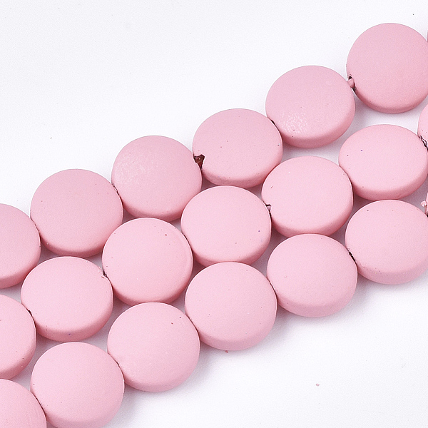 PandaHall Spray Painted Non-magnetic Synthetic Hematite Beads Strands, Flat Round, Pink, 8.5x4mm, Hole: 1mm, about 48pcs/strand, 15.7 inch...
PandaHall Spray Painted Non-magnetic Synthetic Hematite Beads Strands, Flat Round, Pink, 8.5x4mm, Hole: 1mm, about 48pcs/strand, 15.7 inch...