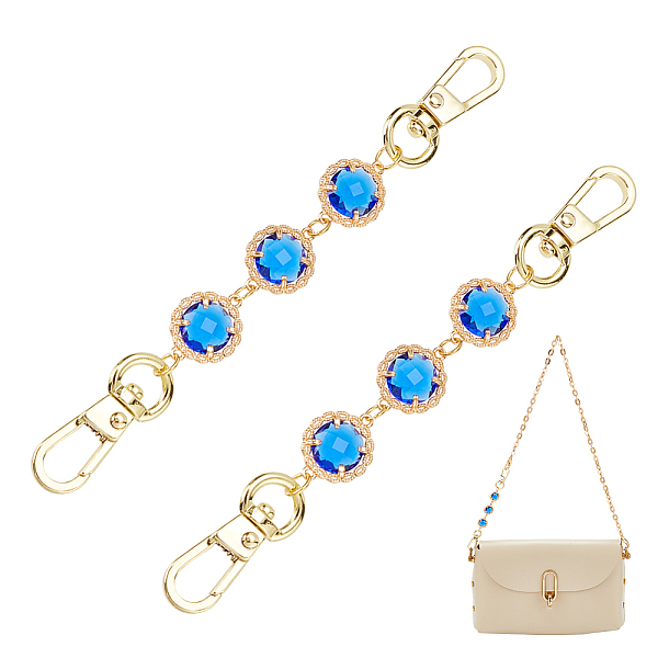 PandaHall WADORN 2Pcs Glass Link Bag Handle Extenders, with Alloy Swivel Clasps, Purse Making Supplies, Marine Blue, 12.5cm Glass
PandaHall WADORN 2Pcs Glass Link Bag Handle Extenders, with Alloy Swivel Clasps, Purse Making Supplies, Marine Blue, 12.5cm Glass