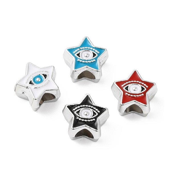 PandaHall CCB Plastic European Beads, Large Hole Beads, Star with Evil Eyes, Mixed Color, 11.5x12.5x7.5mm, Hole: 5mm Plastic Star Multicolor
PandaHall CCB Plastic European Beads, Large Hole Beads, Star with Evil Eyes, Mixed Color, 11.5x12.5x7.5mm, Hole: 5mm Plastic Star Multicolor