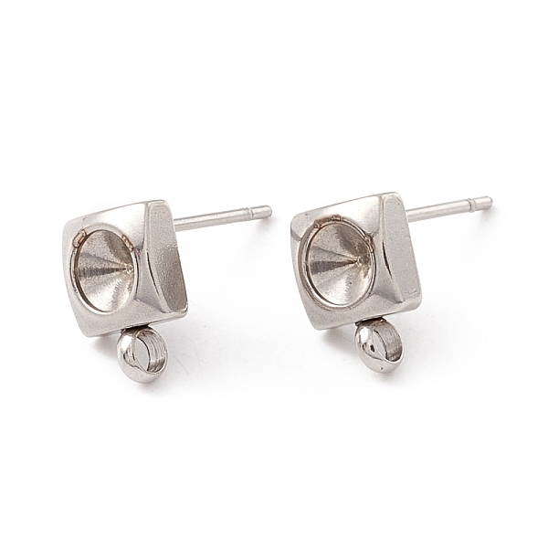 PandaHall 201 Stainless Steel Stud Earring Findings, with 316 Surgical Stainless Steel Pins and Vertical Loops, For Pointed Back Rhinestone...
PandaHall 201 Stainless Steel Stud Earring Findings, with 316 Surgical Stainless Steel Pins and Vertical Loops, For Pointed Back Rhinestone...