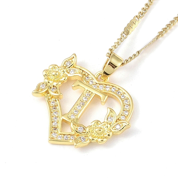 PandaHall 304 Stainless Steel Heart Pendant Necklaces with Cubic Zirconia, Letter Charms, Letter T, 16.54 inch(42cm) 304 Stainless Steel...
PandaHall 304 Stainless Steel Heart Pendant Necklaces with Cubic Zirconia, Letter Charms, Letter T, 16.54 inch(42cm) 304 Stainless Steel...