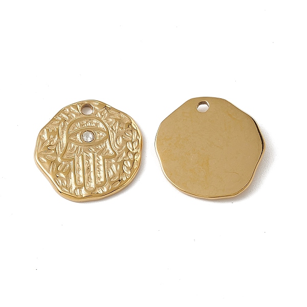 PandaHall Vacuum Plating 201 Stainless Steel Rhinestone Pendants, Flat Round with Hamsa Hand/Hand of Miriam Charms, Real 18K Gold Plated..., Clear
PandaHall Vacuum Plating 201 Stainless Steel Rhinestone Pendants, Flat Round with Hamsa Hand/Hand of Miriam Charms, Real 18K Gold Plated..., Clear