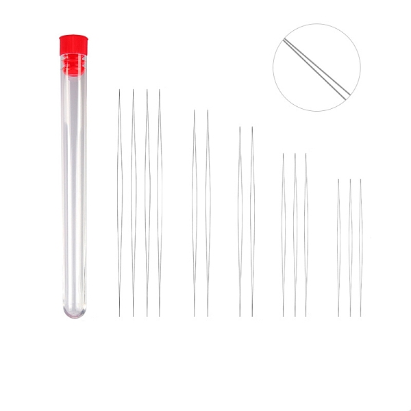 PandaHall Stainless Steel Collapsible Big Eye Beading Needles, Seed Bead Needle, with Storage Tube, Red, 58~153x13mm, 15pcs/set Stainless...
PandaHall Stainless Steel Collapsible Big Eye Beading Needles, Seed Bead Needle, with Storage Tube, Red, 58~153x13mm, 15pcs/set Stainless...
