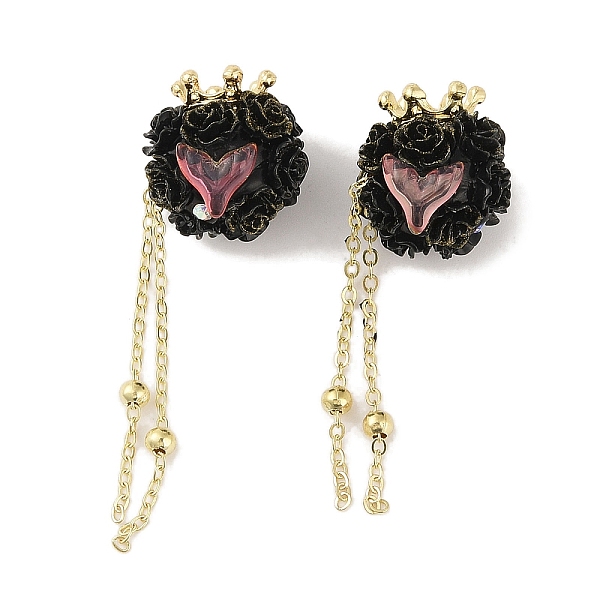 PandaHall Handmade Polymer Clay Rhinestone Beads, with Glitter, Resin & Acrylic & Glass Cabochon & Alloy Chain, Rose with Crown & Fishtail..., Black
PandaHall Handmade Polymer Clay Rhinestone Beads, with Glitter, Resin & Acrylic & Glass Cabochon & Alloy Chain, Rose with Crown & Fishtail..., Black