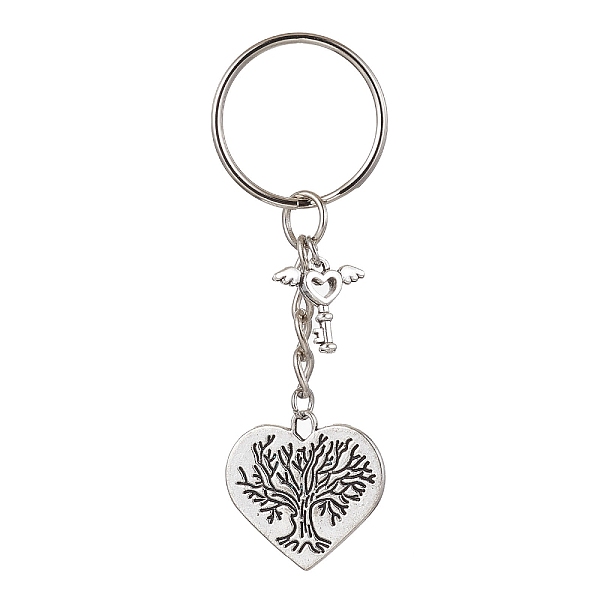 PandaHall Valentine's Day Heart Alloy Pendant Keychain, with Iron Split Key Rings, Tree of Life, 7.4cm Alloy Tree of Life
PandaHall Valentine's Day Heart Alloy Pendant Keychain, with Iron Split Key Rings, Tree of Life, 7.4cm Alloy Tree of Life