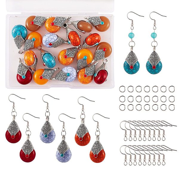PandaHall DIY Teardrop Dangle Earring Making Kit, Including Resin Pendants, Brass Earring Hooks & Jump Rings, Mixed Color, 88Pcs/box Resin..., Multicolor
PandaHall DIY Teardrop Dangle Earring Making Kit, Including Resin Pendants, Brass Earring Hooks & Jump Rings, Mixed Color, 88Pcs/box Resin..., Multicolor