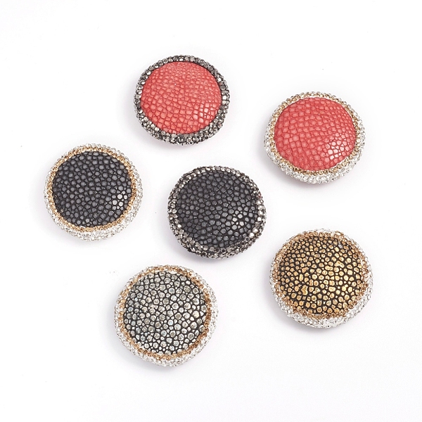 PandaHall Pearl Fishskin Leather Beads, with Polymer Clay Rhinestone, Flat Round, Mixed Color, 32~33x10~11mm, Hole: 1mm Polymer Clay+Glass..., Multicolor
PandaHall Pearl Fishskin Leather Beads, with Polymer Clay Rhinestone, Flat Round, Mixed Color, 32~33x10~11mm, Hole: 1mm Polymer Clay+Glass..., Multicolor