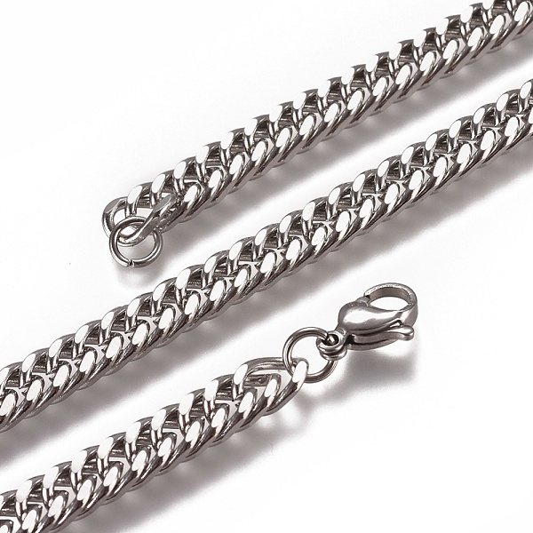PandaHall Men's Cuban Link Chain Necklaces, Fashionable 201 Stainless Steel Necklaces, with Lobster Claw Clasps, Stainless Steel Color...
PandaHall Men's Cuban Link Chain Necklaces, Fashionable 201 Stainless Steel Necklaces, with Lobster Claw Clasps, Stainless Steel Color...