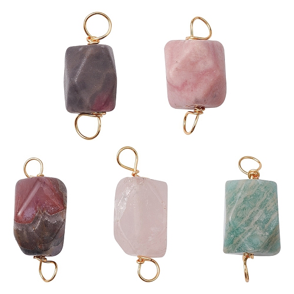 PandaHall Natural Mixed Stone Connector Charms, Faceted Polygon Links, with Real 18K Gold Plated Eco-Friendly Copper Wire...
PandaHall Natural Mixed Stone Connector Charms, Faceted Polygon Links, with Real 18K Gold Plated Eco-Friendly Copper Wire...