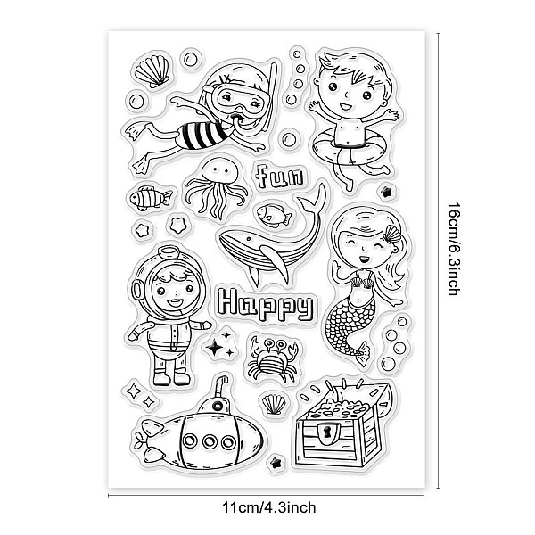 PandaHall PVC Plastic Stamps, for DIY Scrapbooking, Photo Album Decorative, Cards Making, Stamp Sheets, Ocean Themed Pattern, 16x11x0.3cm...
PandaHall PVC Plastic Stamps, for DIY Scrapbooking, Photo Album Decorative, Cards Making, Stamp Sheets, Ocean Themed Pattern, 16x11x0.3cm...