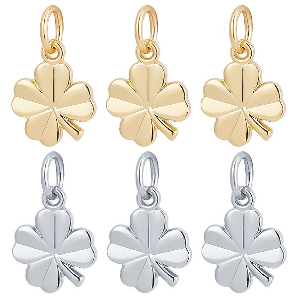 PandaHall Beebeecraft 40Pcs/Box 2 Colors Four Leaf Clover Charms 18K Gold& Platinum Plated Brass St. Patrick's Day Shamrock Charm Good Luck...
PandaHall Beebeecraft 40Pcs/Box 2 Colors Four Leaf Clover Charms 18K Gold& Platinum Plated Brass St. Patrick's Day Shamrock Charm Good Luck...