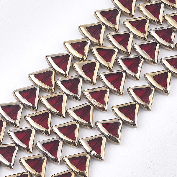 PandaHall Electroplate Glass Beads Strands, Edge Plated, Fan, Red, 12x15.5~16x4.5mm, Hole: 1mm, about 20pcs/strand, 9.4 inch Glass Fan Red
PandaHall Electroplate Glass Beads Strands, Edge Plated, Fan, Red, 12x15.5~16x4.5mm, Hole: 1mm, about 20pcs/strand, 9.4 inch Glass Fan Red