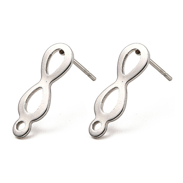 PandaHall Infinity Shape 201 Stainless Steel Stud Earrings Findings, with 304 Stainless Steel Pins & Horizontal Loop, Stainless Steel Color...
PandaHall Infinity Shape 201 Stainless Steel Stud Earrings Findings, with 304 Stainless Steel Pins & Horizontal Loop, Stainless Steel Color...