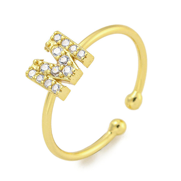 PandaHall Rack Plating Brass Open Cuff Rings for Women, with Cubic Zirconia, Cadmium Free & Lead Free, Long-Lasting Plated, Letter, Letter M...
PandaHall Rack Plating Brass Open Cuff Rings for Women, with Cubic Zirconia, Cadmium Free & Lead Free, Long-Lasting Plated, Letter, Letter M...