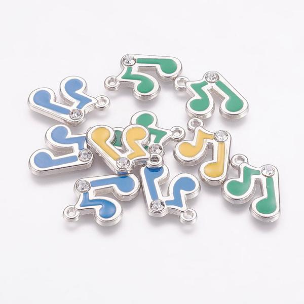 PandaHall Alloy Enamel Pendants, Lead Free and Cadmium Free, With Rhinestone, Musical Note, Platinum Color, Mixed Color, 20x13x2mm, Hole..., Multicolor
PandaHall Alloy Enamel Pendants, Lead Free and Cadmium Free, With Rhinestone, Musical Note, Platinum Color, Mixed Color, 20x13x2mm, Hole..., Multicolor