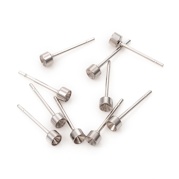 PandaHall 304 Stainless Steel Stud Earring Settings, Rhinestone Settings, for Pointed Back Rhinestone, Stainless Steel Color, 3mm, Pin...
PandaHall 304 Stainless Steel Stud Earring Settings, Rhinestone Settings, for Pointed Back Rhinestone, Stainless Steel Color, 3mm, Pin...