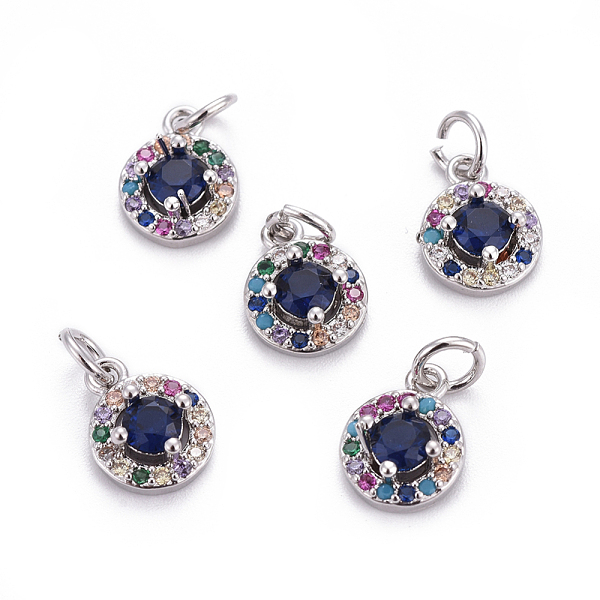 PandaHall Brass Micro Pave Cubic Zirconia Charms, with Jump Rings, Flat Round, Colorful, Platinum, 11x8.5x3.5mm, Hole: 3mm Brass+Cubic...
PandaHall Brass Micro Pave Cubic Zirconia Charms, with Jump Rings, Flat Round, Colorful, Platinum, 11x8.5x3.5mm, Hole: 3mm Brass+Cubic...