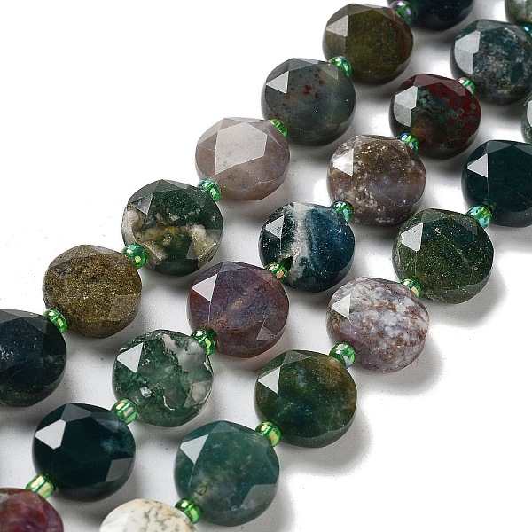 PandaHall Natural Indian Agate Beads Strands, with Seed Beads, Faceted Hexagonal Cut, Flat Round, 12~12.5x5~6mm, Hole: 1.2~1.4mm, about...
PandaHall Natural Indian Agate Beads Strands, with Seed Beads, Faceted Hexagonal Cut, Flat Round, 12~12.5x5~6mm, Hole: 1.2~1.4mm, about...