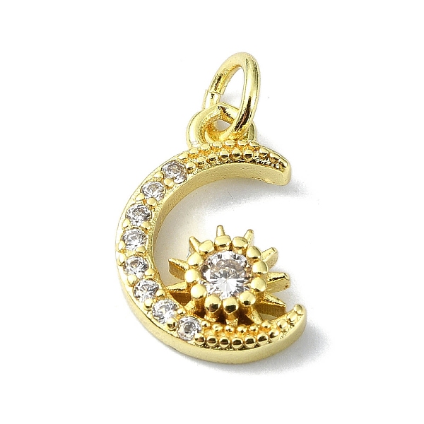 PandaHall Moon Theme Brass Micro Pave Clear Cubic Zirconia Charms, with Jump Ring, Real 18K Gold Plated, Sun, 14x9x3mm, Hole: 3mm...
PandaHall Moon Theme Brass Micro Pave Clear Cubic Zirconia Charms, with Jump Ring, Real 18K Gold Plated, Sun, 14x9x3mm, Hole: 3mm...
