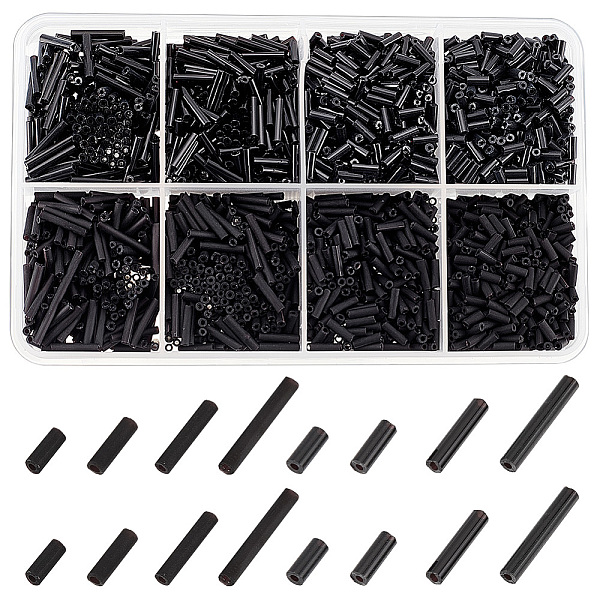 PandaHall ARRICRAFT 1980Pcs 8 Style Glass Bugle Beads, Opaque & Frosted Colours, Black, 5~12x2mm, Hole: 0.5mm Glass Black
PandaHall ARRICRAFT 1980Pcs 8 Style Glass Bugle Beads, Opaque & Frosted Colours, Black, 5~12x2mm, Hole: 0.5mm Glass Black