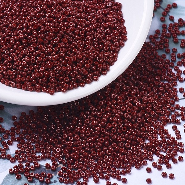 PandaHall MIYUKI Round Rocailles Beads, Japanese Seed Beads, (RR4470) Duracoat Dyed Opaque Maroon, 11/0, 2x1.3mm, Hole: 0.8mm, about..., Red
PandaHall MIYUKI Round Rocailles Beads, Japanese Seed Beads, (RR4470) Duracoat Dyed Opaque Maroon, 11/0, 2x1.3mm, Hole: 0.8mm, about..., Red