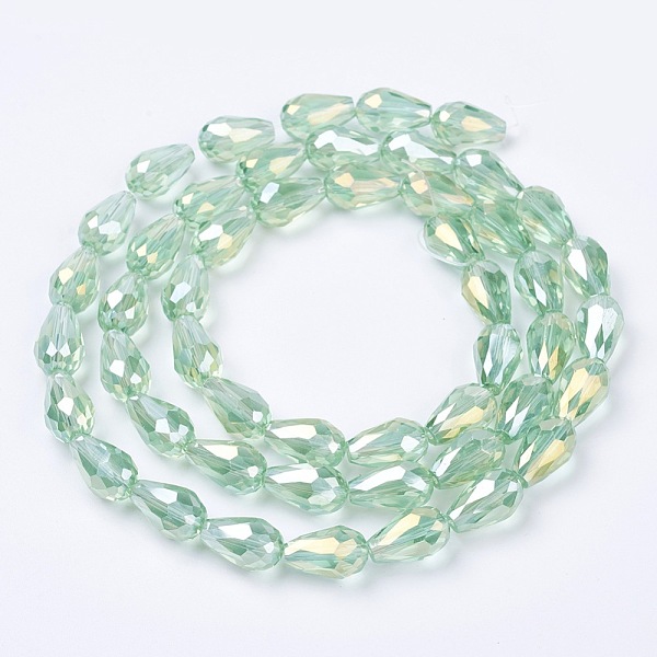 PandaHall Electroplate Glass Beads Strands, AB Color Plated, Faceted Teardrop, Light Green, 15x10mm, Hole: 1mm, 50pcs/strand, 27.1 inch...
PandaHall Electroplate Glass Beads Strands, AB Color Plated, Faceted Teardrop, Light Green, 15x10mm, Hole: 1mm, 50pcs/strand, 27.1 inch...