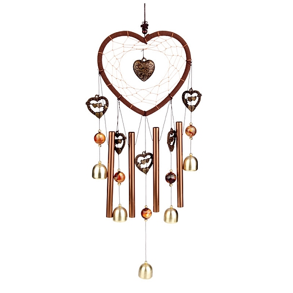 PandaHall Heart Woven Net/Web Wind Chimes, with Glass Beads and Metal Bell, for Outdoor Garden Home Hanging Decoration, Heart, 550mm Metal...
PandaHall Heart Woven Net/Web Wind Chimes, with Glass Beads and Metal Bell, for Outdoor Garden Home Hanging Decoration, Heart, 550mm Metal...