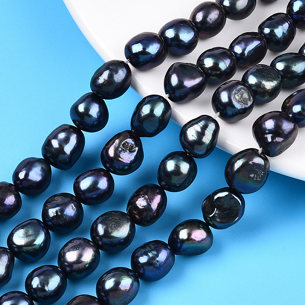 PandaHall Natural Cultured Freshwater Pearl Beads Strands, Baroque Pearls Keshi Pearl Beads, Two Sides Polished, Dyed, Prussian Blue...
PandaHall Natural Cultured Freshwater Pearl Beads Strands, Baroque Pearls Keshi Pearl Beads, Two Sides Polished, Dyed, Prussian Blue...
