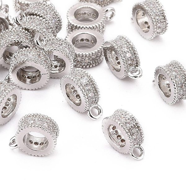 PandaHall Rack Plating Brass Micro Pave Cubic Zirconia Tube Bails, Loop Bails, Flat Round, Lead Free, Inner Diameter: Cadmium Free, Platinum...
PandaHall Rack Plating Brass Micro Pave Cubic Zirconia Tube Bails, Loop Bails, Flat Round, Lead Free, Inner Diameter: Cadmium Free, Platinum...