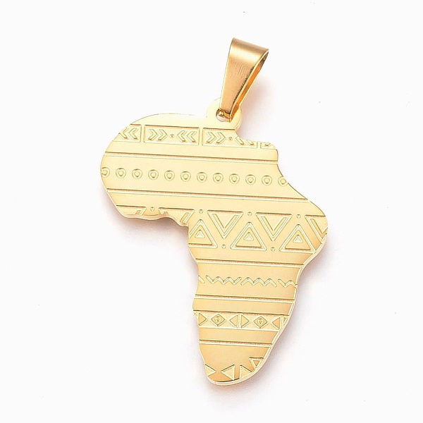 PandaHall 304 Stainless Steel Pendants, Africa Map, Golden, 38x30x2mm, Hole: 5x10mm 304 Stainless Steel Others
PandaHall 304 Stainless Steel Pendants, Africa Map, Golden, 38x30x2mm, Hole: 5x10mm 304 Stainless Steel Others