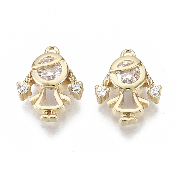 PandaHall Brass Micro Pave Cubic Zirconia Charms, Nickel Free, Girl, Clear, Real 18K Gold Plated, 12x10x4mm, Hole: 1mm Brass+Cubic Zirconia...
PandaHall Brass Micro Pave Cubic Zirconia Charms, Nickel Free, Girl, Clear, Real 18K Gold Plated, 12x10x4mm, Hole: 1mm Brass+Cubic Zirconia...