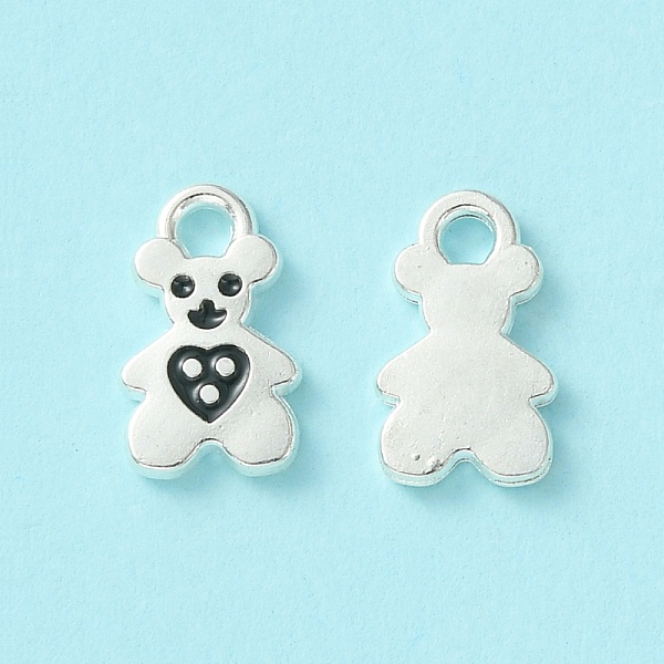 PandaHall Alloy Enamel Charms, Bear Charm, Silver, Black, 10x6x1mm, Hole: 1.6mm Alloy+Enamel Bear Black
PandaHall Alloy Enamel Charms, Bear Charm, Silver, Black, 10x6x1mm, Hole: 1.6mm Alloy+Enamel Bear Black