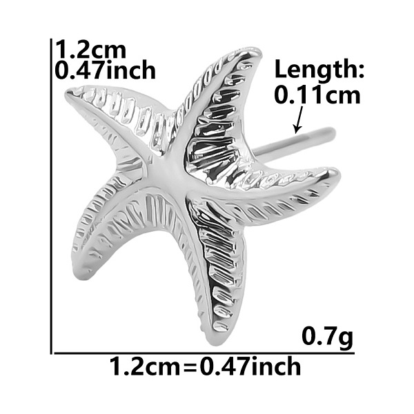 PandaHall Vintage Stainless Steel Starfish Studs Earrings for Women, Fashionable and Elegant Ear Studs Stainless Steel Starfish
PandaHall Vintage Stainless Steel Starfish Studs Earrings for Women, Fashionable and Elegant Ear Studs Stainless Steel Starfish