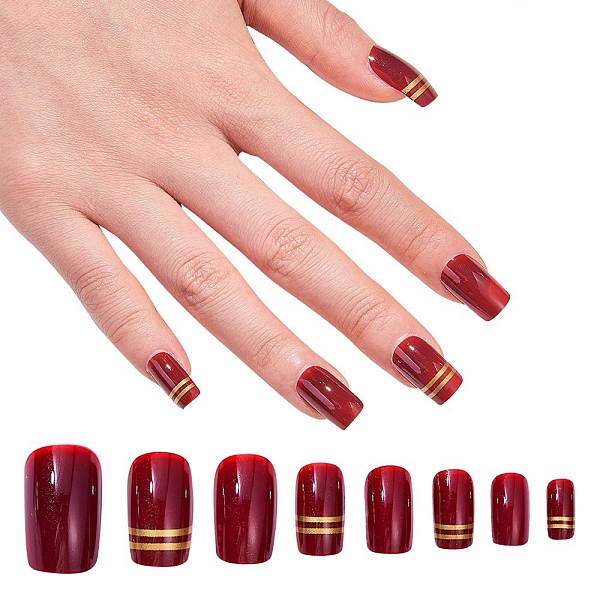 PandaHall Nail Art Sets, with 24pcs Plastic Nail Tips, 24pcs Double Side Jelly Nail Glue , Dark Red, 14.5~23x7~14mm, about 24pcs/set Plastic...
PandaHall Nail Art Sets, with 24pcs Plastic Nail Tips, 24pcs Double Side Jelly Nail Glue , Dark Red, 14.5~23x7~14mm, about 24pcs/set Plastic...
