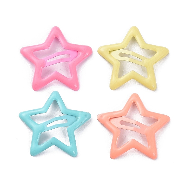 PandaHall Star Spray Painted Iron Snap Hair Clip for Girls, Mixed Color, 30.5x31.5x3.5mm, 4pcs/card Iron Multicolor
PandaHall Star Spray Painted Iron Snap Hair Clip for Girls, Mixed Color, 30.5x31.5x3.5mm, 4pcs/card Iron Multicolor
