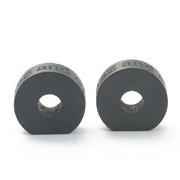 PandaHall 304 Stainless Steel Spacer Beads, Flat Round with Word, Electrophoresis Black, 9x10x4mm, Hole: 3mm 304 Stainless Steel Flat Round
PandaHall 304 Stainless Steel Spacer Beads, Flat Round with Word, Electrophoresis Black, 9x10x4mm, Hole: 3mm 304 Stainless Steel Flat Round