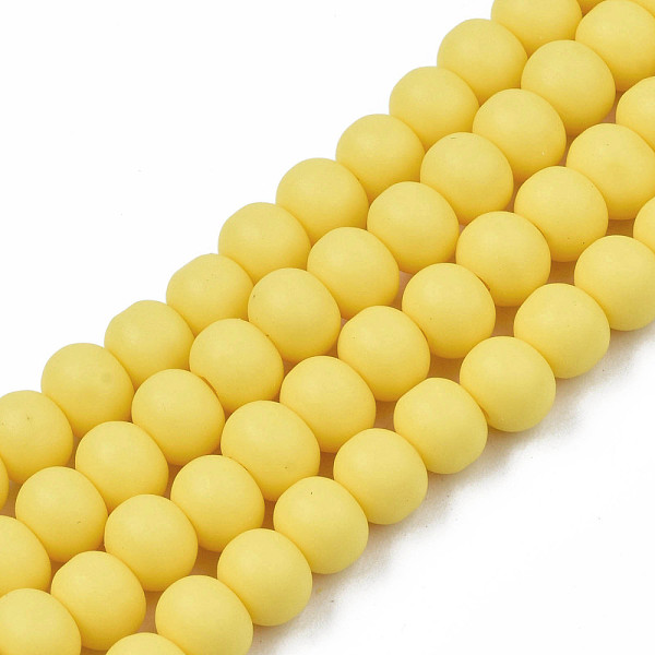 PandaHall Handmade Polymer Clay Beads Strands, for DIY Jewelry Crafts Supplies, Round, Yellow, 7x5.5mm, Hole: 1.6mm, about 69pcs/strand...
PandaHall Handmade Polymer Clay Beads Strands, for DIY Jewelry Crafts Supplies, Round, Yellow, 7x5.5mm, Hole: 1.6mm, about 69pcs/strand...