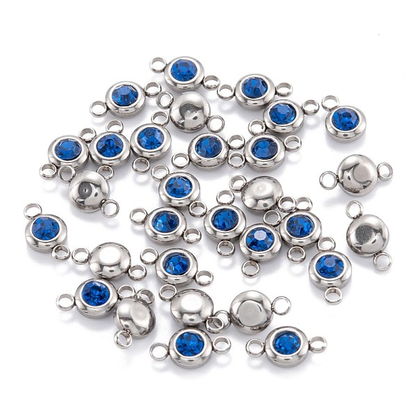 PandaHall Flat Round 304 Stainless Steel Cubic Zirconia Links, Stainless Steel Color, Royal Blue, 12x6.5x4mm, Hole: 2mm Cubic Zirconia Flat...
PandaHall Flat Round 304 Stainless Steel Cubic Zirconia Links, Stainless Steel Color, Royal Blue, 12x6.5x4mm, Hole: 2mm Cubic Zirconia Flat...