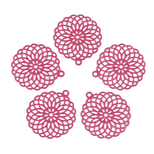 PandaHall 430 Stainless Steel Filigree Pendants, Spray Painted, Etched Metal Embellishments, Flower, Deep Pink, 30x27x0.5mm, Hole: 1.8mm...
PandaHall 430 Stainless Steel Filigree Pendants, Spray Painted, Etched Metal Embellishments, Flower, Deep Pink, 30x27x0.5mm, Hole: 1.8mm...