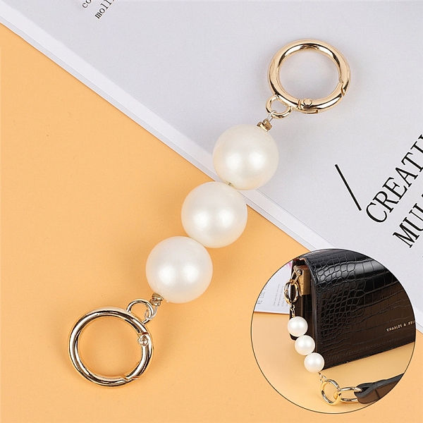 PandaHall White Glass Pearl Bag Extension Chains, Round, Golden, 13cm Glass Round White
PandaHall White Glass Pearl Bag Extension Chains, Round, Golden, 13cm Glass Round White