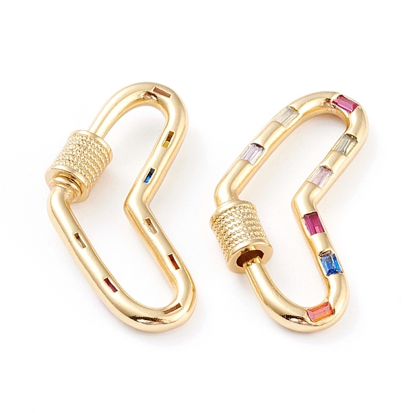 PandaHall Brass Micro Pave Cubic Zirconia Screw Carabiner Lock Charms, for Necklaces Making, Long-Lasting Plated, Heart, Colorful, Real 18K...
PandaHall Brass Micro Pave Cubic Zirconia Screw Carabiner Lock Charms, for Necklaces Making, Long-Lasting Plated, Heart, Colorful, Real 18K...