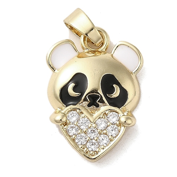 PandaHall Brass Micro Pave Clear Cubic Zirconia Pendants, with Enamel, Long-Lasting Plated, Panda with Heart, Golden, 18.5x12.5x3.5mm, Hole...
PandaHall Brass Micro Pave Clear Cubic Zirconia Pendants, with Enamel, Long-Lasting Plated, Panda with Heart, Golden, 18.5x12.5x3.5mm, Hole...