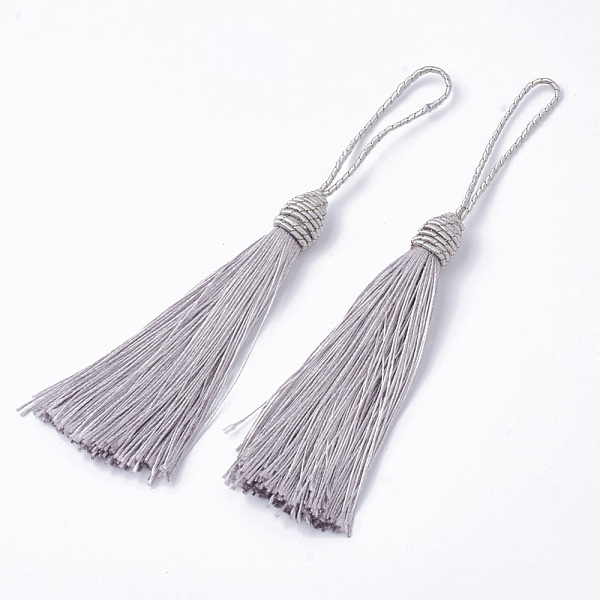 PandaHall Polyester Tassel Big Pendant Decorations, Light Grey, 145~175x10.5~12mm Polyester Gray
PandaHall Polyester Tassel Big Pendant Decorations, Light Grey, 145~175x10.5~12mm Polyester Gray