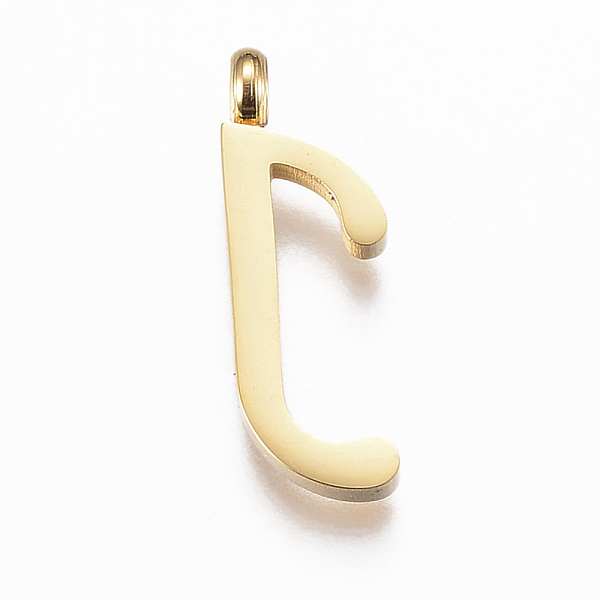 PandaHall 304 Stainless Steel Pendants, Initial Letter, Letter.J, Golden, 18x6x2mm, Hole: 2mm 304 Stainless Steel Letter
PandaHall 304 Stainless Steel Pendants, Initial Letter, Letter.J, Golden, 18x6x2mm, Hole: 2mm 304 Stainless Steel Letter