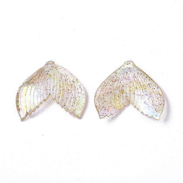 PandaHall Transparent Acrylic Pendants, with Glitter Powder, AB Color Plated, Mermaid Fishtail, Gold, 24x26x3mm, Hole: 1.4mm Acrylic Others...
PandaHall Transparent Acrylic Pendants, with Glitter Powder, AB Color Plated, Mermaid Fishtail, Gold, 24x26x3mm, Hole: 1.4mm Acrylic Others...