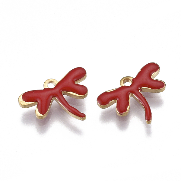 PandaHall Brass Charms, with Enamel, Dragonfly, Unplated, Red, 9x12x2mm, Hole: 1mm Brass+Enamel Dragonfly Red
PandaHall Brass Charms, with Enamel, Dragonfly, Unplated, Red, 9x12x2mm, Hole: 1mm Brass+Enamel Dragonfly Red