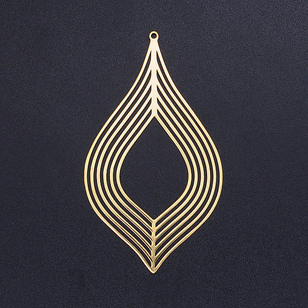 PandaHall 201 Stainless Steel Big Pendants, Leaf, Golden, 70x39.5x1mm, Hole: 1.6mm 201 Stainless Steel Leaf
PandaHall 201 Stainless Steel Big Pendants, Leaf, Golden, 70x39.5x1mm, Hole: 1.6mm 201 Stainless Steel Leaf