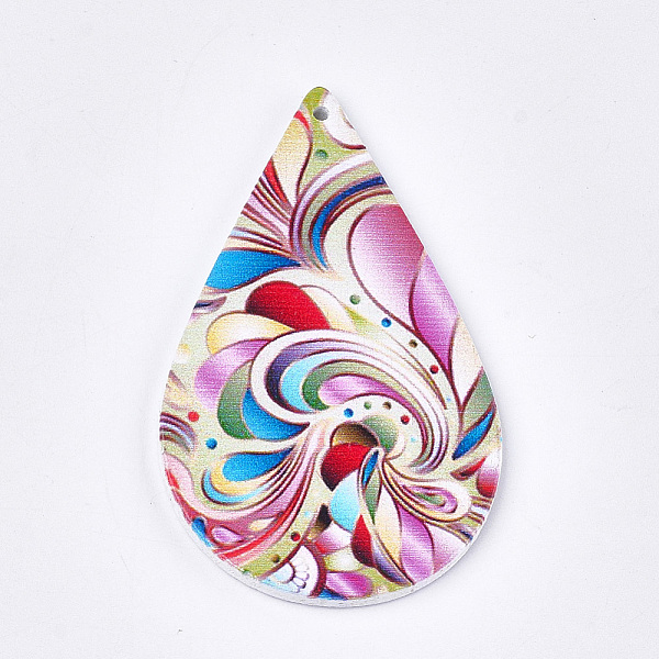 PandaHall Printed Wooden Big Pendants, Dyed, teardrop, Colorful, 59x36x2.5mm, Hole: 1.5mm Wood Teardrop
PandaHall Printed Wooden Big Pendants, Dyed, teardrop, Colorful, 59x36x2.5mm, Hole: 1.5mm Wood Teardrop