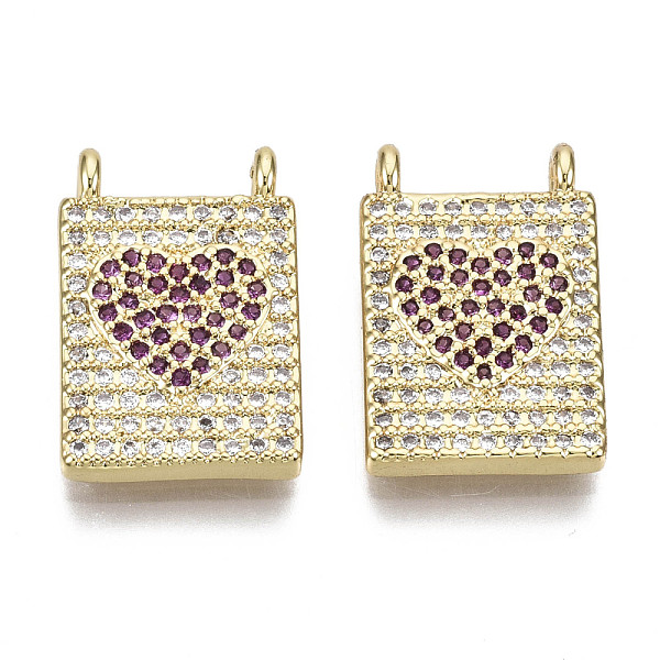PandaHall Brass Micro Pave Cubic Zirconia Pendants, Nickel Free, Rectangle with Heart, Real 16K Gold Plated, Medium Violet Red, 17x11x2.5mm...
PandaHall Brass Micro Pave Cubic Zirconia Pendants, Nickel Free, Rectangle with Heart, Real 16K Gold Plated, Medium Violet Red, 17x11x2.5mm...